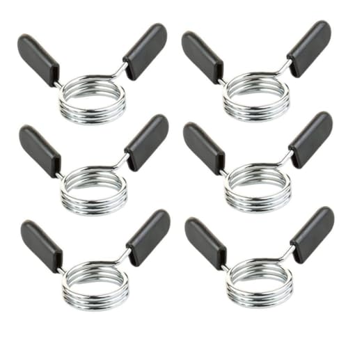 6pcs Hantel Frühlingshalshalter Hantel Bar Spring Clip Langhantelkragen Klemmen 30 mm für das Gewichtshebe Training von SouiWuzi