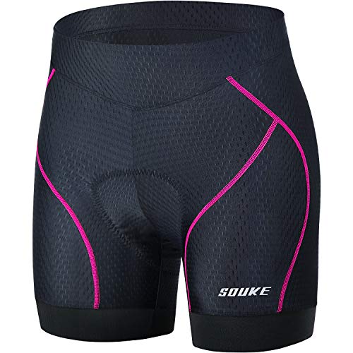 Souke Sports Damen Fahrradunterhosen Damen Radhose 4D Gepolstert Atmungsaktiv Radunterhose Dame mit Rutschhemmendem Beingreifer Souke Sports Damen Fahrradunterhosen Damen Radhose 4D Gepolstert Atmungsaktiv Radunterhose Dame mit Rutschhemmendem Beingreifer von Souke Sports