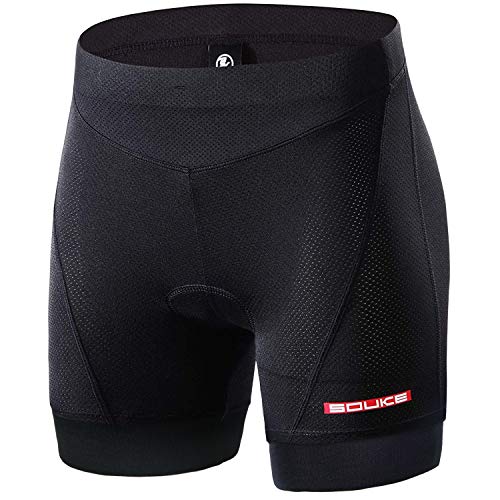 Souke Sports Damen Fahrradunterhosen Damen Radhose 4D Gepolstert Atmungsaktiv Radunterhose Dame mit Rutschhemmendem Beingreifer Souke Sports Damen Fahrradunterhosen Damen Radhose 4D Gepolstert Atmungsaktiv Radunterhose Dame mit Rutschhemmendem Beingreifer von Souke Sports