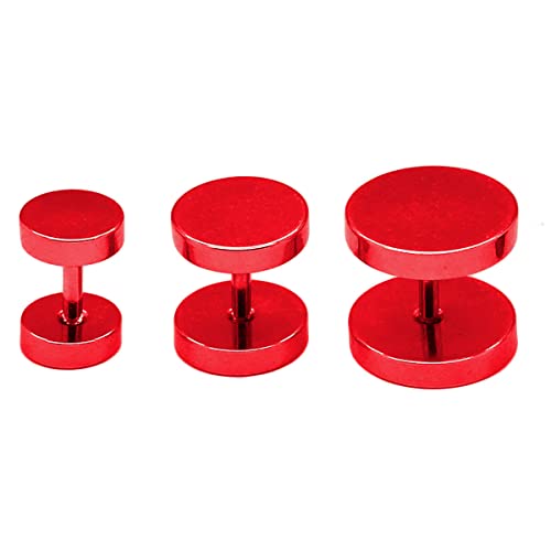 Soul-Cats 2 Fakeplugs Fake Plug Tunnel Piercing Ohrstecker Ohrring Herren schwarz Silber, Größe: 10 mm;Farbe: rot Soul-Cats 2 Fakeplugs Fake Plug Tunnel Piercing Ohrstecker Ohrring Herren schwarz Silber, Größe: 10 mm;Farbe: rot von Soul-Cats