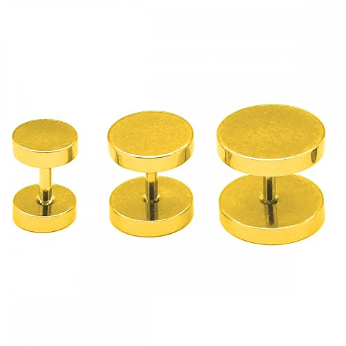 Soul-Cats 2 Fakeplugs Fake Plug Tunnel Piercing Ohrstecker Ohrring Herren schwarz Silber, Größe: 8 mm;Farbe: gelb Soul-Cats 2 Fakeplugs Fake Plug Tunnel Piercing Ohrstecker Ohrring Herren schwarz Silber, Größe: 8 mm;Farbe: gelb von Soul-Cats