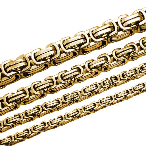 Soul-Cats Königskette Armband aus Edelstahl in Gold, Länge: 22 cm, Stärke: 12 mm Soul-Cats Königskette Armband aus Edelstahl in Gold, Länge: 22 cm, Stärke: 12 mm von Soul-Cats