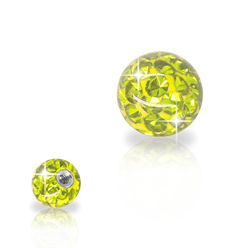 Soul-Cats Piercing Kugel Schraub Ersatzkugel Kristall Gel Epoxy Ferido viele Größen, Farbe:gelb, Gewinde:1.2 mm, Kugelgröße:4 mm Soul-Cats Piercing Kugel Schraub Ersatzkugel Kristall Gel Epoxy Ferido viele Größen, Farbe:gelb, Gewinde:1.2 mm, Kugelgröße:4 mm von Soul-Cats