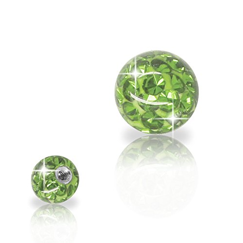 Soul-Cats Piercing Kugel Schraub Ersatzkugel Kristall Gel Epoxy Ferido viele Größen, Farbe:hellgrün, Gewinde:1.2 mm, Kugelgröße:4 mm Soul-Cats Piercing Kugel Schraub Ersatzkugel Kristall Gel Epoxy Ferido viele Größen, Farbe:hellgrün, Gewinde:1.2 mm, Kugelgröße:4 mm von Soul-Cats