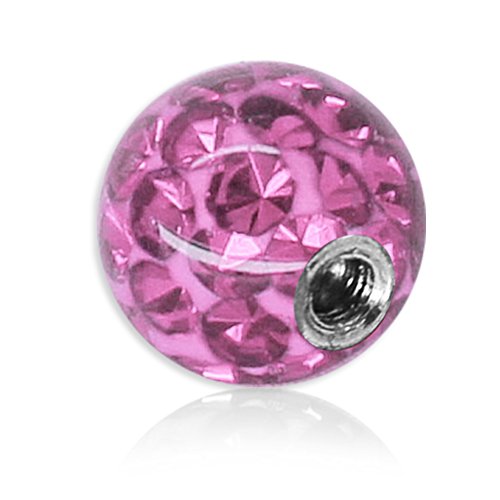 Soul-Cats Piercing Kugel Schraub Ersatzkugel Kristall Gel Epoxy Ferido viele Größen, Farbe:pink, Gewinde:1.6 mm, Kugelgröße:6 mm Soul-Cats Piercing Kugel Schraub Ersatzkugel Kristall Gel Epoxy Ferido viele Größen, Farbe:pink, Gewinde:1.6 mm, Kugelgröße:6 mm von Soul-Cats