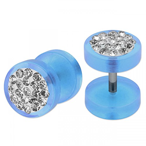 SoulCats 1 Paar Fakeplugs Kunststoff mit Strass, Farbe: hellblau SoulCats 1 Paar Fakeplugs Kunststoff mit Strass, Farbe: hellblau von SoulCats