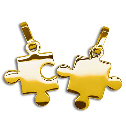 SoulCats 2 süße Kettenanhänger m.o.ohne Ketten Partnerkette Anhänger Puzzle Freundschaft, Farbe: Gold ohne Kette SoulCats 2 süße Kettenanhänger m.o.ohne Ketten Partnerkette Anhänger Puzzle Freundschaft, Farbe: Gold ohne Kette von SoulCats