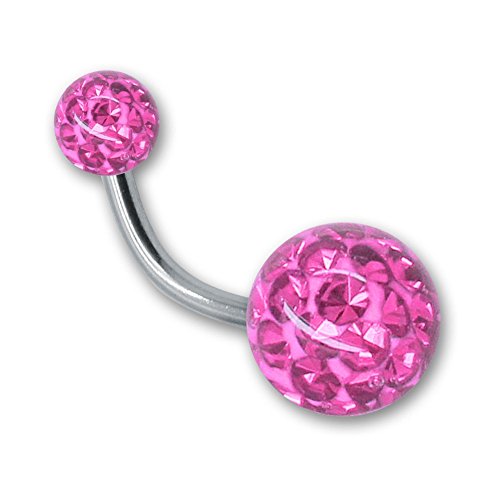 SoulCats Bauchnabelpiercing Piercing Banane mit Kristall Kugel Gel Epoxy Überzug Stab 1,6, Farbe: rosa;Länge: 8 mm SoulCats Bauchnabelpiercing Piercing Banane mit Kristall Kugel Gel Epoxy Überzug Stab 1,6, Farbe: rosa;Länge: 8 mm von SoulCats