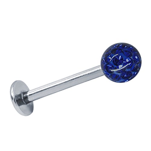 SoulCats Labret Piercing Tragus Monroe Lippe, Farbe: Marine; Länge: 10 mm; Kugelgröße: 4 mm SoulCats Labret Piercing Tragus Monroe Lippe, Farbe: Marine; Länge: 10 mm; Kugelgröße: 4 mm von SoulCats