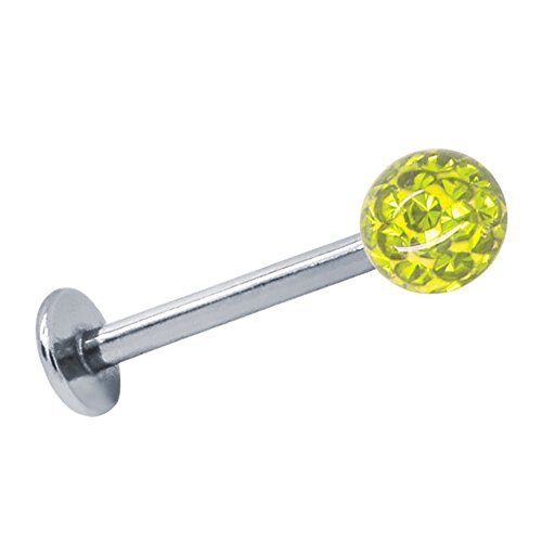 SoulCats Labret Piercing Tragus Monroe Lippe, Farbe: gelb; Länge: 8 mm; Kugelgröße: 4 mm SoulCats Labret Piercing Tragus Monroe Lippe, Farbe: gelb; Länge: 8 mm; Kugelgröße: 4 mm von SoulCats