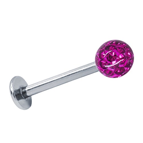 SoulCats Labret Piercing Tragus Monroe Lippe, Farbe: lila; Länge: 8 mm; Kugelgröße: 4 mm SoulCats Labret Piercing Tragus Monroe Lippe, Farbe: lila; Länge: 8 mm; Kugelgröße: 4 mm von SoulCats