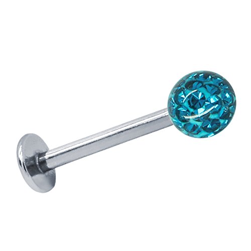 SoulCats Labret Piercing Tragus Monroe Lippe, Farbe: türkis; Länge: 6 mm; Kugelgröße: 3 mm SoulCats Labret Piercing Tragus Monroe Lippe, Farbe: türkis; Länge: 6 mm; Kugelgröße: 3 mm von SoulCats
