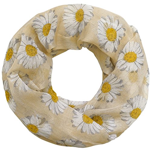 SoulCats Loopschal mit Gänseblümchen-Motiv Halstuch Schal Margeriten, Farbe: Sand SoulCats Loopschal mit Gänseblümchen-Motiv Halstuch Schal Margeriten, Farbe: Sand von SoulCats