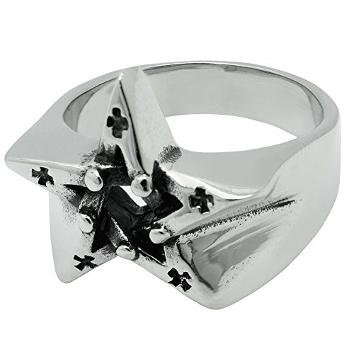 SoulCats schöner Siegelring Motiv Pentagramm Edelstahl massiv Biker, Größe: 22 mm SoulCats schöner Siegelring Motiv Pentagramm Edelstahl massiv Biker, Größe: 22 mm von SoulCats
