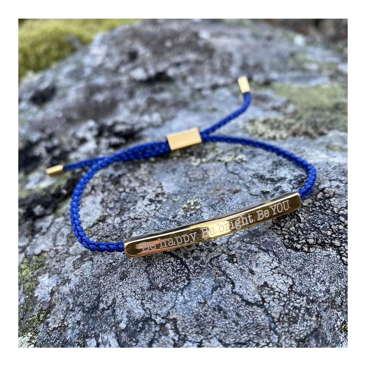 Soulhorse Armband "Be You" Grösse: OneSize, Farbe: Navy-Gold von Soulhorse