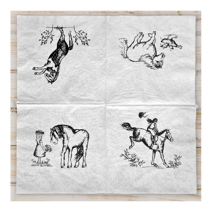 Soulhorse Country Love Servietten Farbe: Weiß Soulhorse Country Love Servietten Farbe: Weiß von Soulhorse