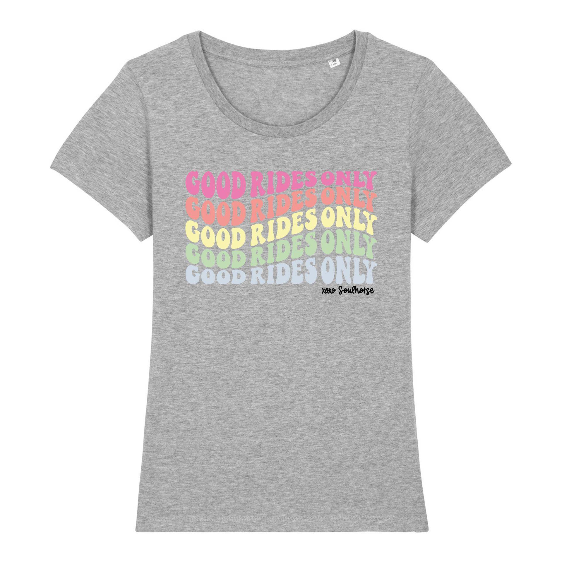 Soulhorse Goodridesonly Waves Bio T-Shirt Farbe: Heather Grey, Grösse: XS von Soulhorse