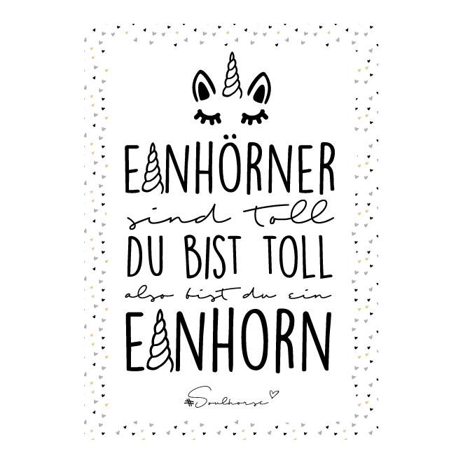 Soulhorse Postkarte "Einhörner" DIN A5 Soulhorse Postkarte "Einhörner" DIN A5 von Soulhorse