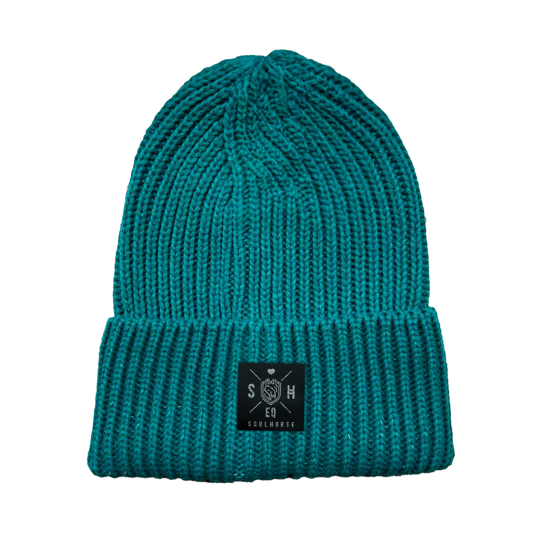 Soulhorse "Shine bright" XL Beanie | Reflektierend Grösse: OneSize, Farbe: Petrol von Soulhorse