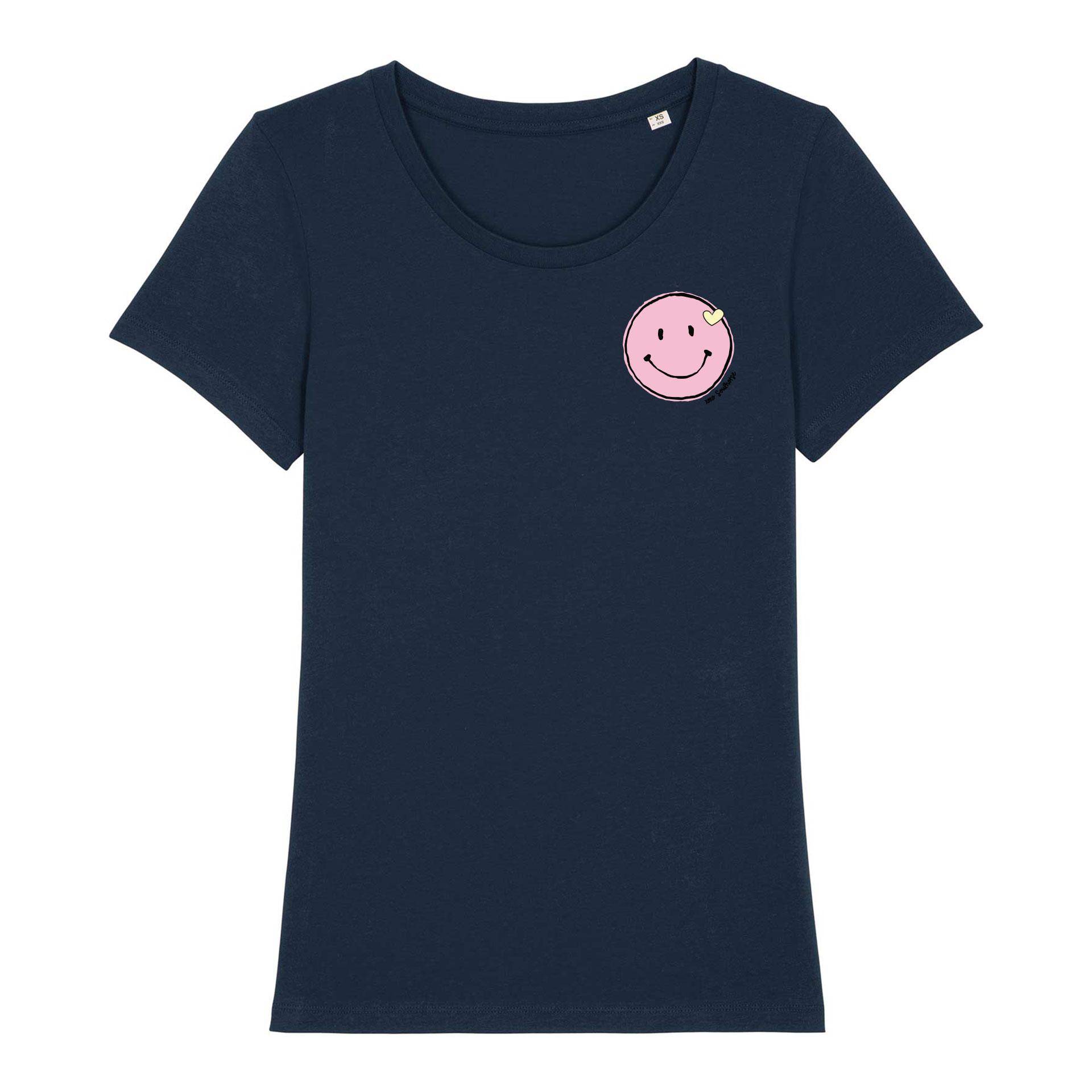 Soulhorse Smiley Collection Bio T-Shirt Rose Farbe: Navy, Grösse: XL von Soulhorse