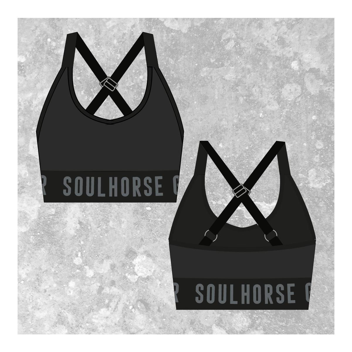 Soulhorse Sport Bra "GRLPWR" | Cross Grösse Oberteil: L von Soulhorse