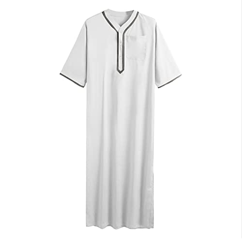 Abaya Herren Kaftan - Baumwolle Leinen Sommer Cool Jilbab Muslim Robe Gebetskleidung Für Männer Arabisch Gebet Eid Kleidung Islamische Aus Dem Nahen Osten von Soupliebe