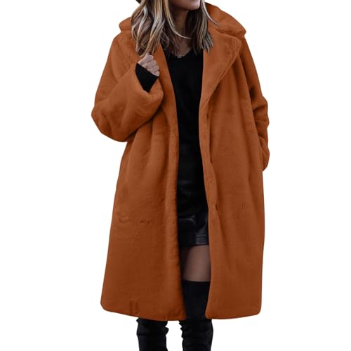 Angebote Tages Blitzangebote, Fliesjacken Für Frauen, Teddy Fleece Jacke Damen Winter Lang - Kuscheljacke Dicke Winterjacke Frauen Dame Warm Mantel von Soupliebe