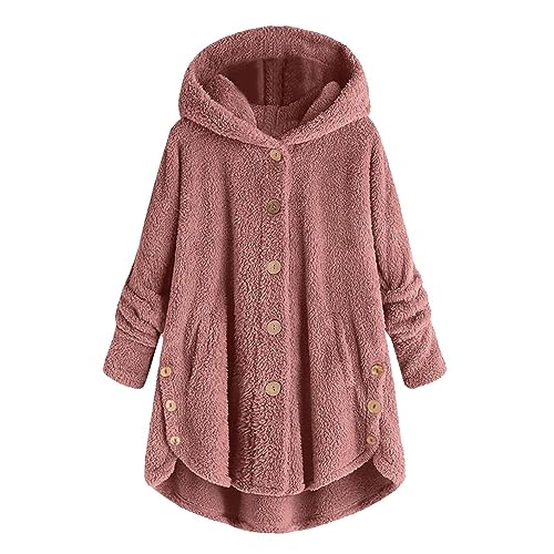 B Ware, Winterjacke Damen Warm, Fleecejacke Damen Winter Flauschig Teddy Fleece Jacke - Dame Warm Kuscheljacke Lang Grosse Grössen Winterjacke Teenager Mädchen Bequem von Soupliebe