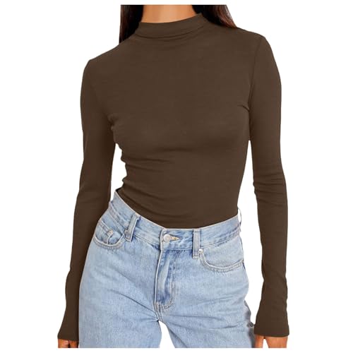 B Ware Rückläufer, Oversized Sweatshirt Damen, Pullover Damen Baumwolle Sweatshirt - Oversize Oberteile V-Ausschnitt Longshirt Vintage Langarmshirt Loose Dünne Rundhalsausschnitt von Soupliebe