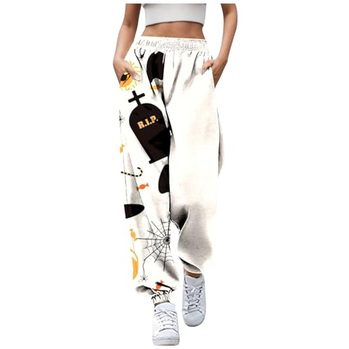 Baggy Jogginghose, Joggpants Damen Lockere Sweatpants - Jogpants Lässiges Lounge Pants Freizeit Yogahose Fitness Hausehose Bequeme Sweathose Breites Bein Sporthose Mit Taschen von Soupliebe