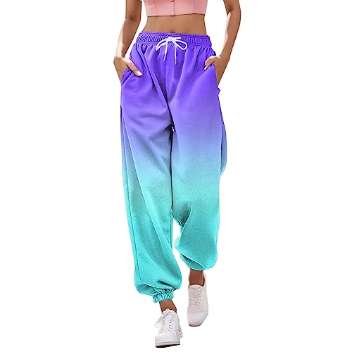 Baggy Jogginghose, Sweatpants Damen Freizeit Joggpants - Lounge Pants Slim Fit Schlupfhose Sommer Hose Longlegs Yogahose Weite Jogpants Freizeithose Lang Jogging Laufhosen Modern von Soupliebe