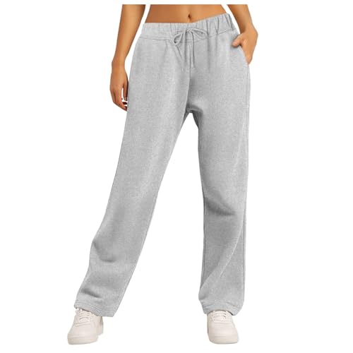 Baggy Jogginghose Damen, Freizeithose Damen Baumwolle Jogginghose - Jogpants Lang Hose High Waist Hausehose Loose Lounge Pants Geradem Sweathose Sweatpants Slim Fit Jogging Laufhosen Modern von Soupliebe