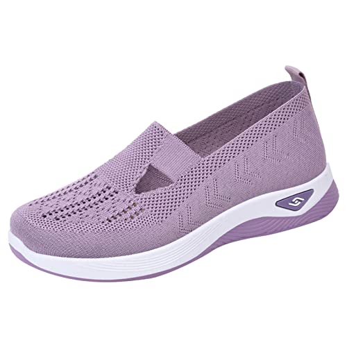 Barfuss Schuhe Damen,Sportschuhe Damen Leichte Laufschuhe - Orthopädische Schuhe Women Running Shoes Atmungsaktiv Barfuss Outdoor Barfußschuhe Turnschuhe Bequeme Slip On Sneaker von Soupliebe