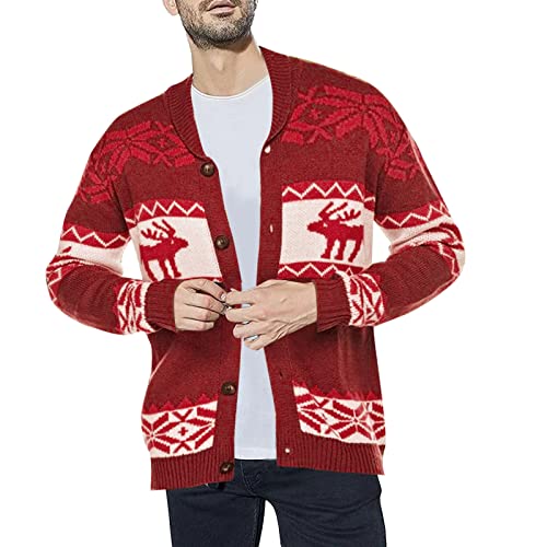 Black Friday,Weihnachtspullover Damen Lustig Herren Weihnachten Pullover Christmas Sweater - Norweger Baumwolle Ugly Winter Strickpullover Für Weihnachten-Party von Soupliebe