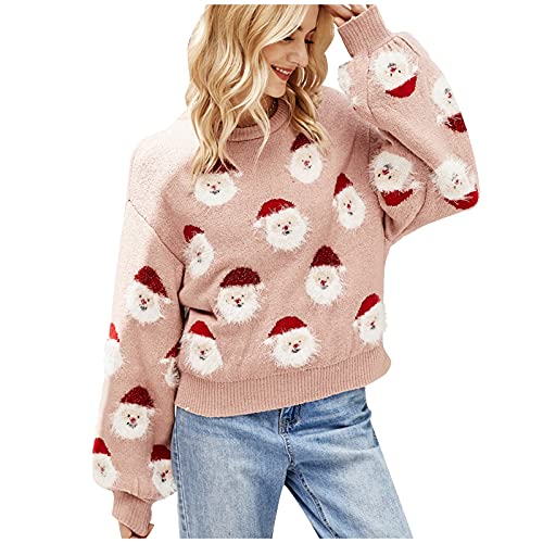 Black Friday Angebote 2024, Damen Weihnachtspullover Christmas Sweater - Wollpullover Pullover Hässliche Weihnachten Baumwolle Weihnachtspulli Langarm Für Weihnachten-Party von Soupliebe