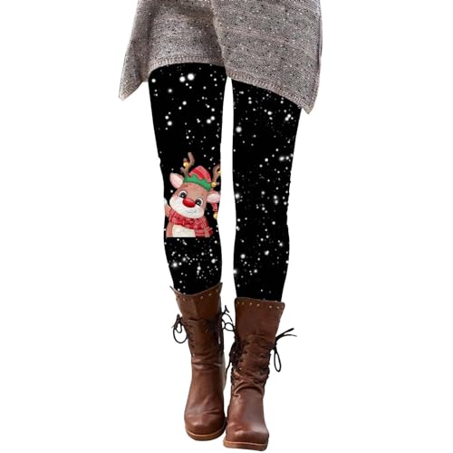 Black Friday Angebote 2024, Leggings Weihnachten Damen Weihnachts - Thermo Baumwolle Jeggings Wanderleggings Herbst Warme Winter Thermoleggings Tights Elastische Freizeithosen von Soupliebe