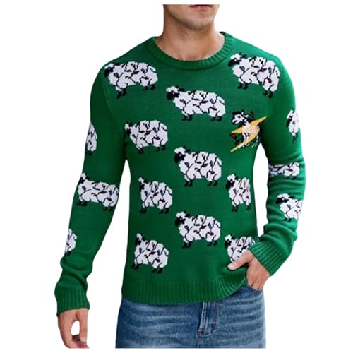 Black Friday Angebote 2024,Weihnachten Pullover Damen Herren Christmas Sweater Ugly - Weihnachtspullover Baumwolle Winter Norweger Wollpullover Langarm Für Weihnachten-Party von Soupliebe