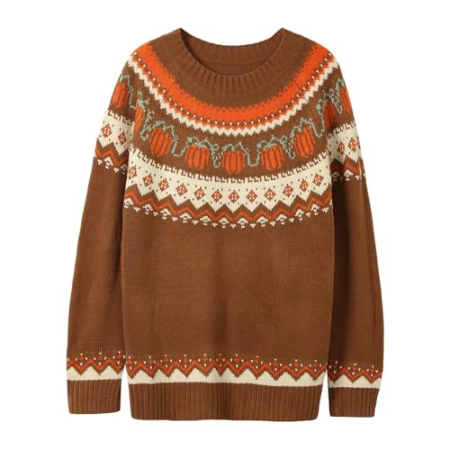 Blitzangebote, Pullover Weihnachten Damen - Ugly Christmas Sweater Hässliche Weihnachtspullover Weihnachtskleidung Baumwolle Norweger Druck Teenager Mädchen von Soupliebe