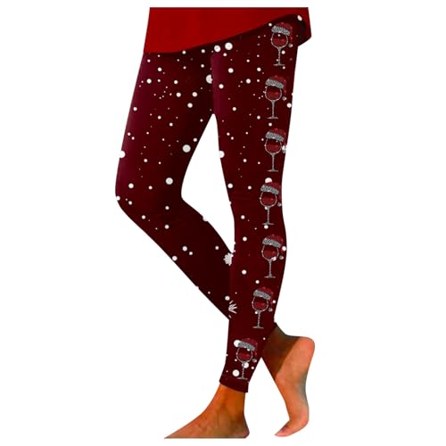 Blitzangebote, Thermo Leggings Damen Weihnachten Jeggings - Thermoleggings Winter Strickleggings Warme Sport Wanderleggings Herbst Tights Fitnesshose Mit Muster von Soupliebe