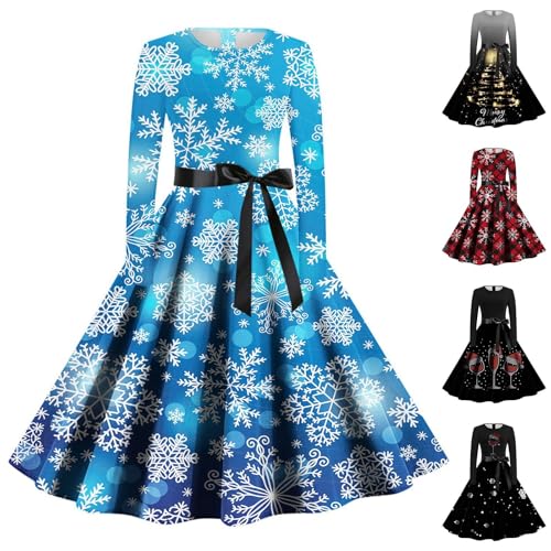 Blitzangebote, Weihnachtskleider Damen Weihnachtskleid Kleid Weihnachten - Weihnachtskostüm Christmas Dress Weihnachtskleidung Kleider Cocktailkleid Mit Rundhals von Soupliebe