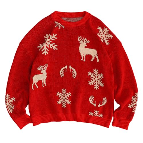 Blitzangebote,Ugly Christmas Sweater Herren Weihnachtspullover Pullover Weihnachten - Lustige Weihnachtspulli Norweger Damen Wollpullover Xmas Teenager Mädchen von Soupliebe