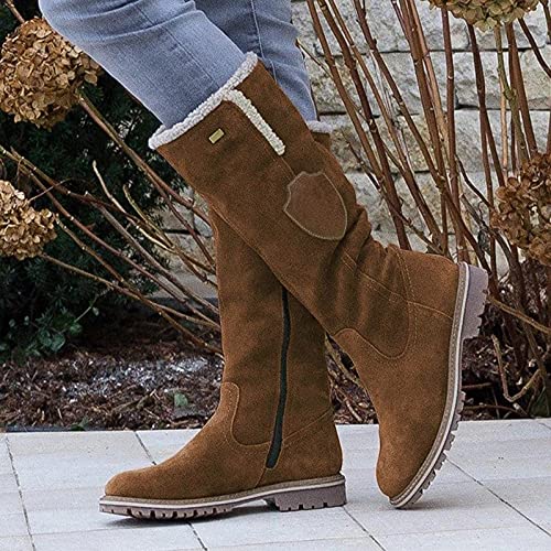 Damen Winterstiefel Warm Gefüttert Stiefel Schneestiefel Warme Winter Stiefeletten Damenschuhe Arbeitsschuhe Winterboots Flach Wanderschuhe Gummistiefel Boots von Soupliebe