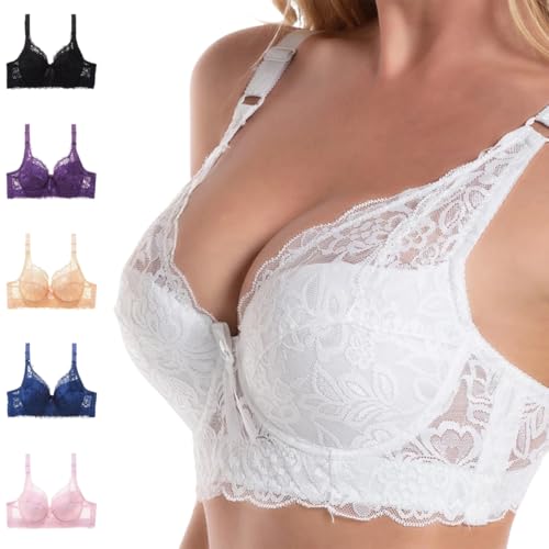 Dirndl BH, BH Damen Mit Bügel Spitze - Sexy Push Up BH Dirndl BH Große Größen Frauen Spitzen BH Mit Verstellbarem Träger Bequemer Bustier Atmungsaktiver Weich Klassische Bra Für Alltag von Soupliebe