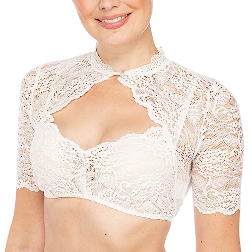 Dirndl Bluse Damen Flügelärmel - Trachtenbluse Weiß Dirndlbluse Hochgeschlossen Kurzarm DirndlBlusen V Ausschnitt Trachtenbluse Stehkragen Trachten Oberteil für Oktoberfest Dirndl Bluse Damen Flügelärmel - Trachtenbluse Weiß Dirndlbluse Hochgeschlossen Kurzarm DirndlBlusen V Ausschnitt Trachtenbluse Stehkragen Trachten Oberteil für Oktoberfest von Soupliebe