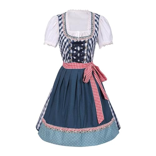 Dirndl Rock Damen Midi - Trachtenrock Spitze Dirndel Elegant Dirndl-Sets Grosse Grössen Trachtenmieder Schnürung Trachtenkleid Trachten Dirndlkleid Tachtenkleid Für Oktoberfest Mit Spitzenschürze von Soupliebe