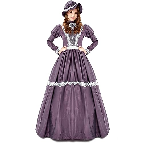 Dirndl Rock Damen Trachten - Trachtenmieder Lang Dirndl-Sets Dirndel Schnürung Trachtenrock Spitze Trachtenkleid Midi 2 Teilig Inkl. Kleid Und Schürze Mode von Soupliebe