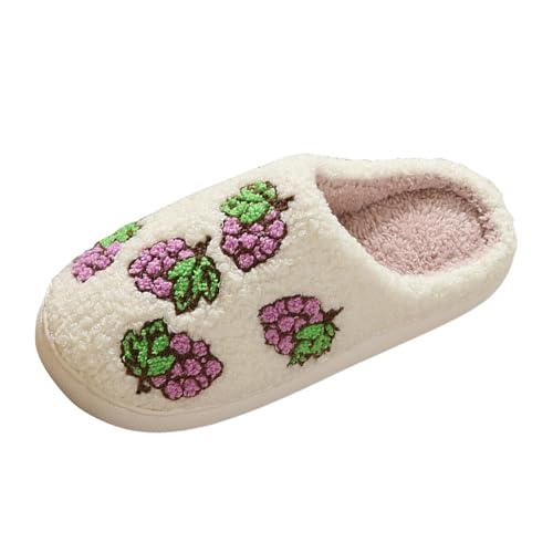 Hausschuhe Weihnachten Damen Plüsch Filzpantoffeln - Winter Weiche Pantoffeln Warme Lustige Slippers Kuschelig Puschen Bequem Schlappen Flauschig rutschfeste Für Damen/Herren/Unisex von Soupliebe