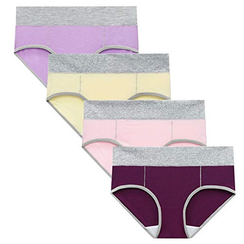 Hipster Unterwäsche Damen,Taillenslip Damen Baumwolle Slip - Periodenunterschwäsche Women Unterwäsche Hohe Taille Soft Schlüpfer Frauen Briefs Slips Atmungsaktiv Panties Weich von Soupliebe