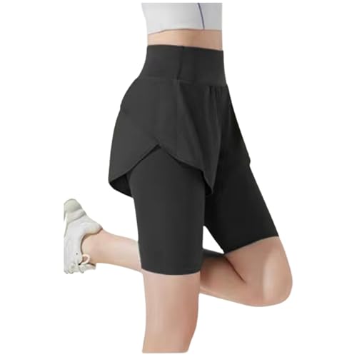 Hotpants Damen Sport Radlerhose - Sporthose Fitness Leggings Dehnbar Running Laufhose Unterziehhose Yoga Gym Sommer Elastisch Blickdicht Schwarze von Soupliebe