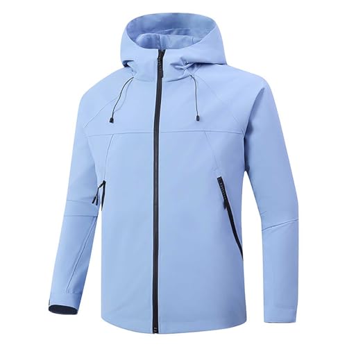 Jacke Herren Übergangsjacke, Softshelljacke Für Herren Wasserdicht Übergangsjacke - Leicht Wanderjacke Atmungsaktiv Outdoorjacke Mit Kapuze Winddicht Winterjacke Warme Funktionsjacke von Soupliebe